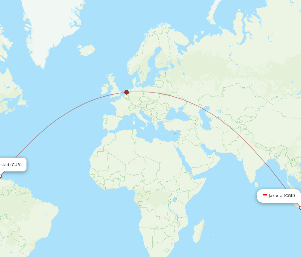 CGK-CUR flight routes