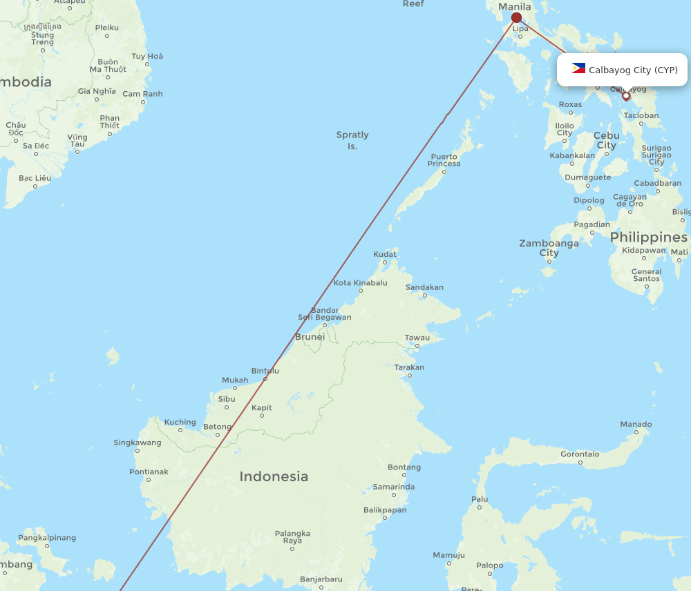 CGK-CYP flight routes