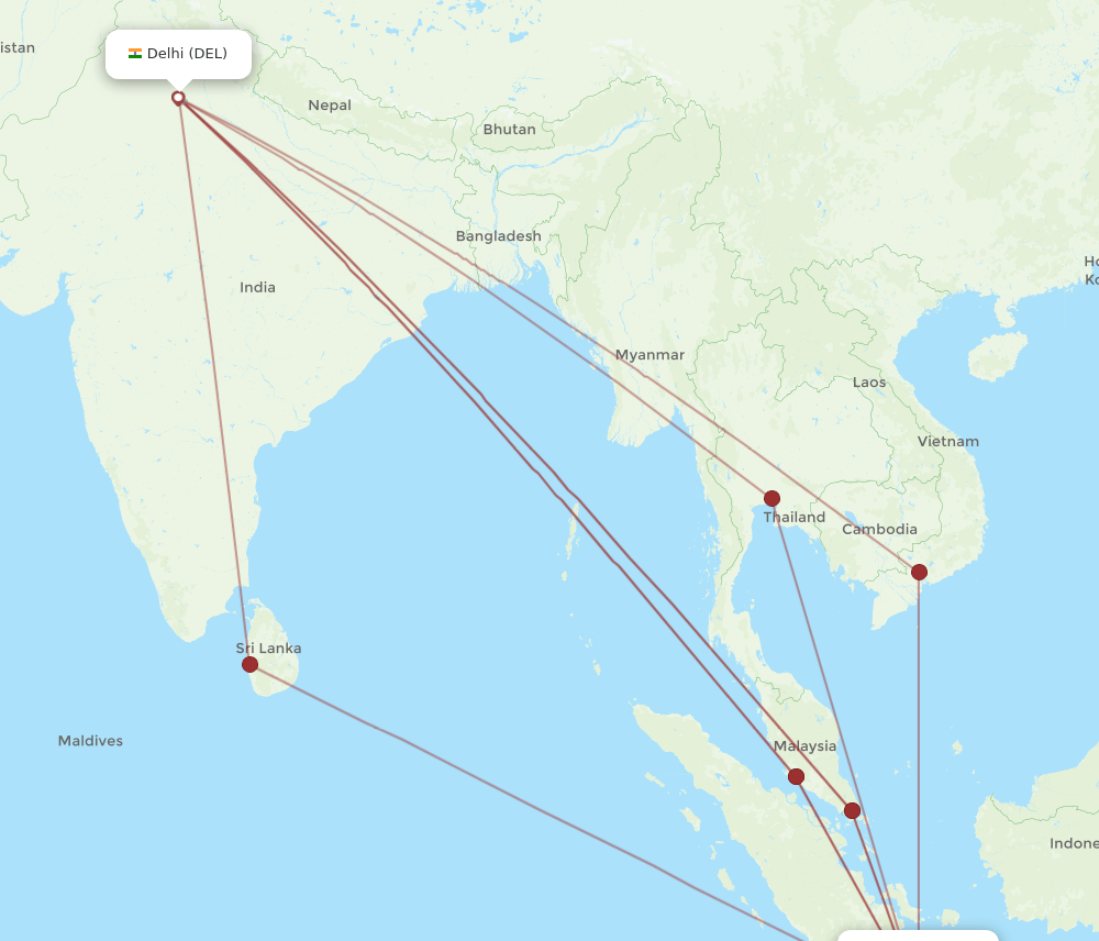 CGK-DEL flight routes
