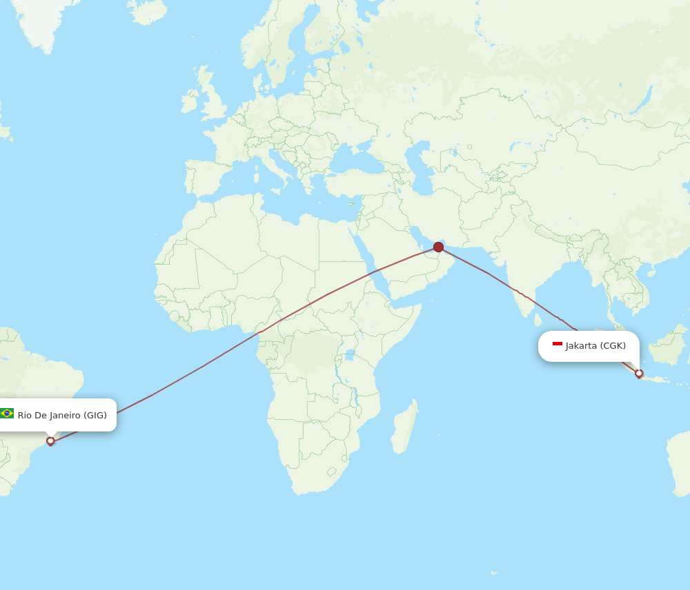 CGK-GIG flight routes