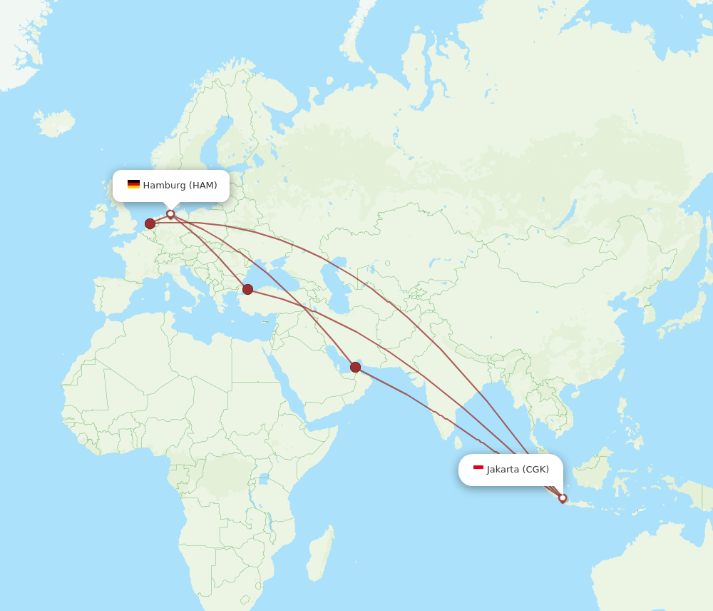 CGK-HAM flight routes