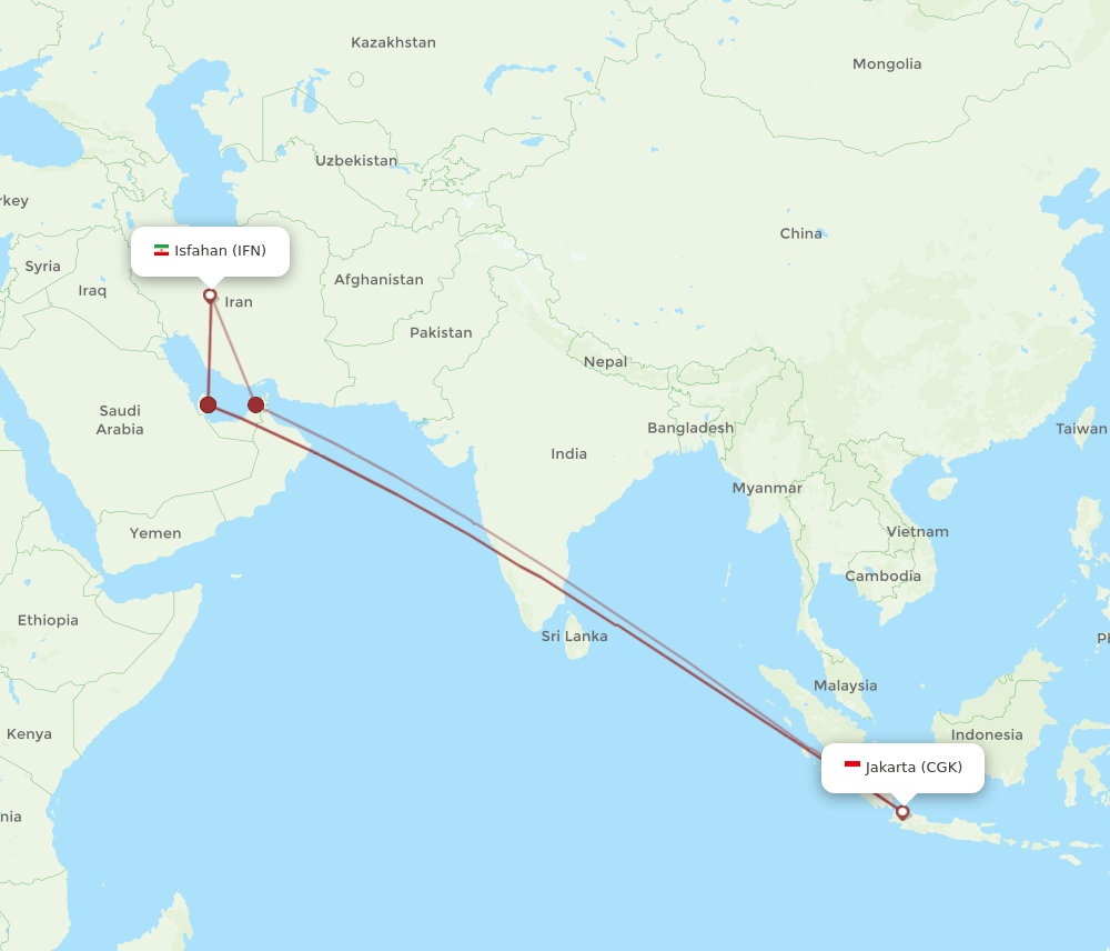 CGK-IFN flight routes