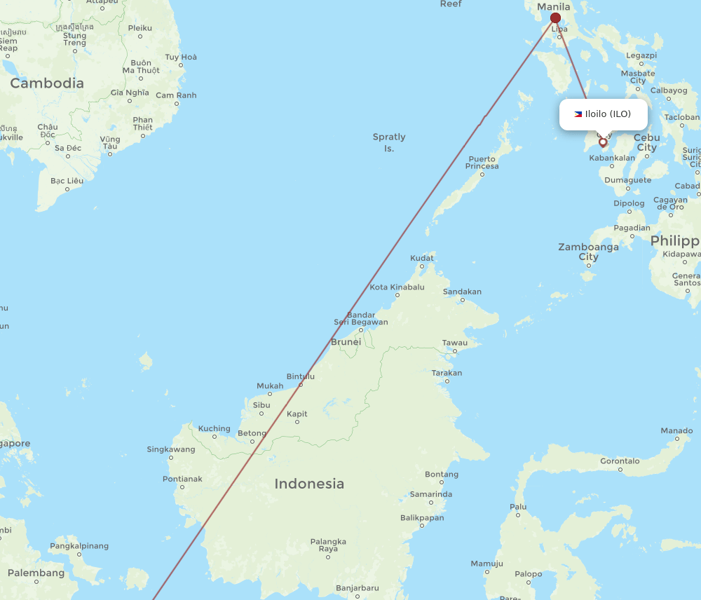 CGK-ILO flight routes