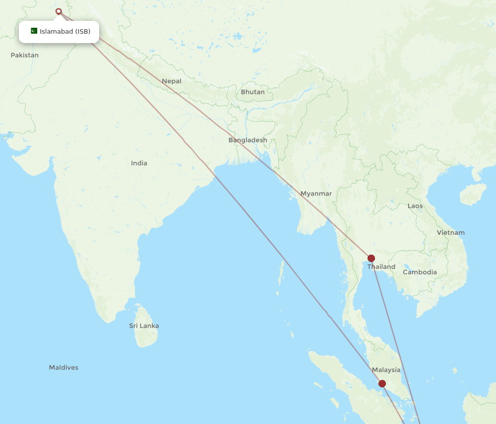 CGK-ISB flight routes