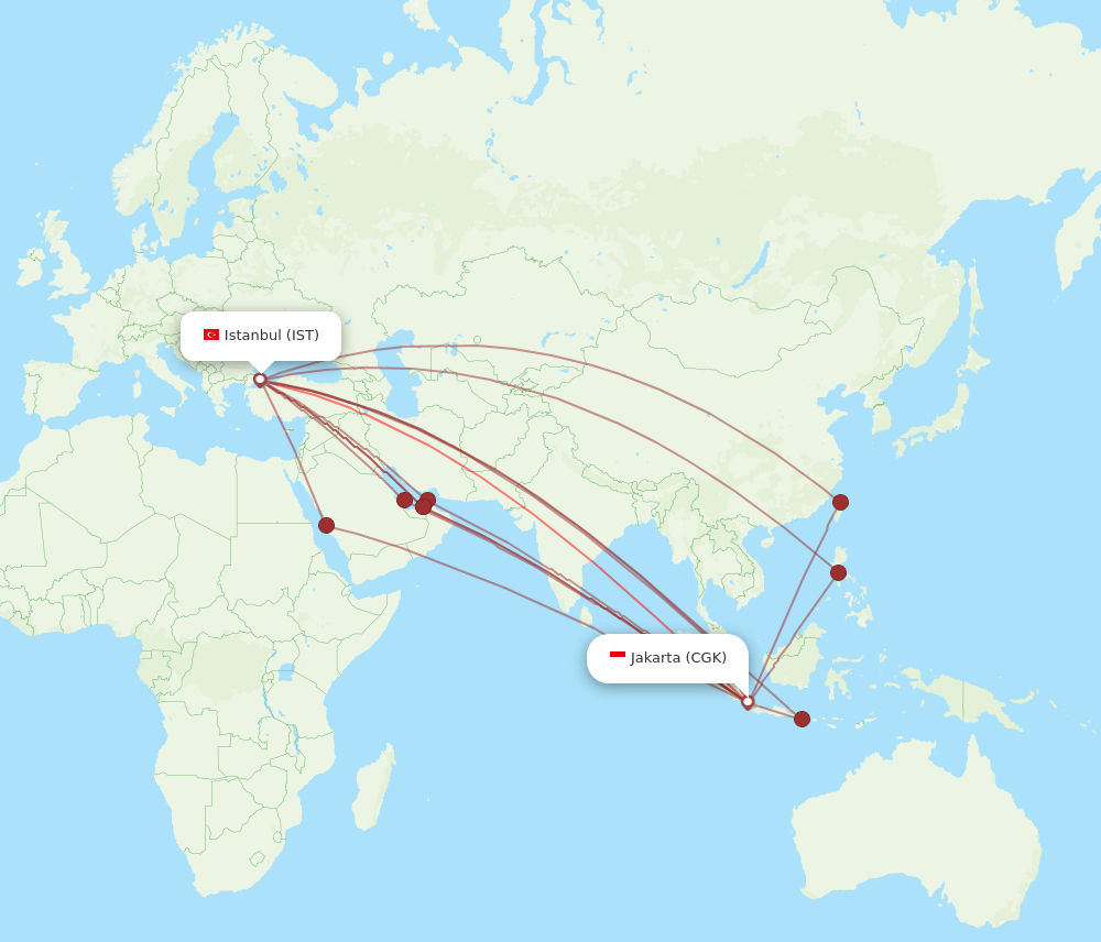 CGK-IST flight routes