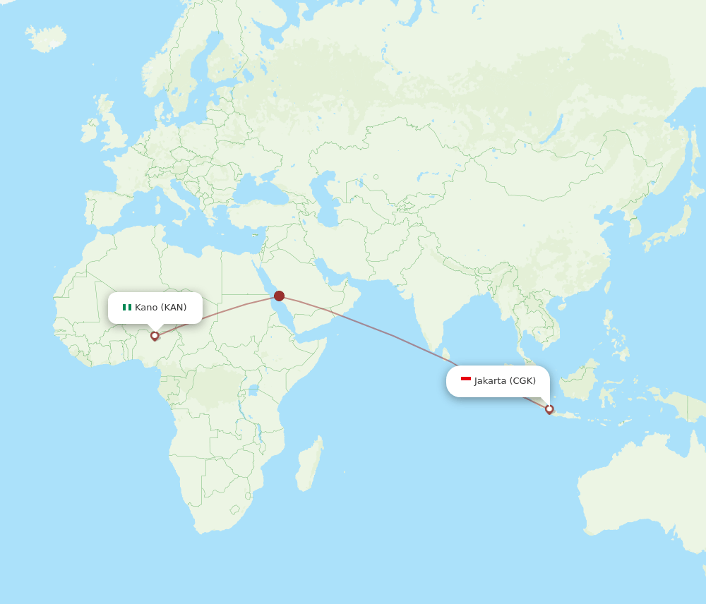 CGK-KAN flight routes