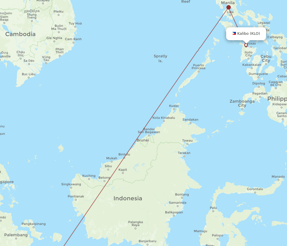 CGK-KLO flight routes