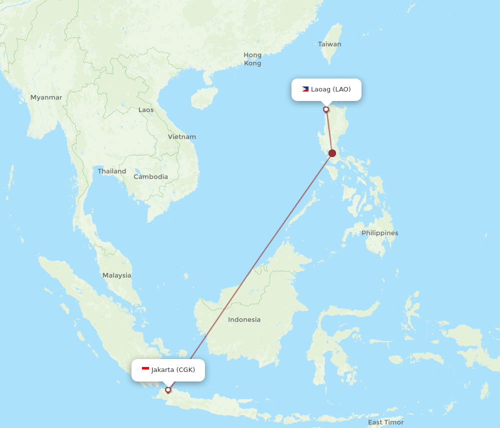 CGK-LAO flight routes