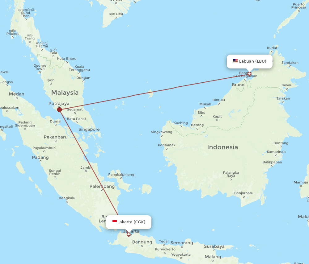 CGK-LBU flight routes