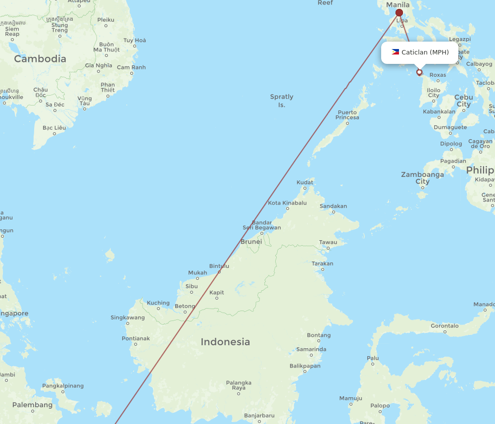 CGK-MPH flight routes