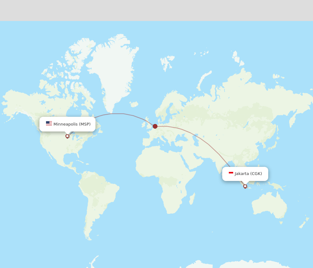 CGK-MSP flight routes