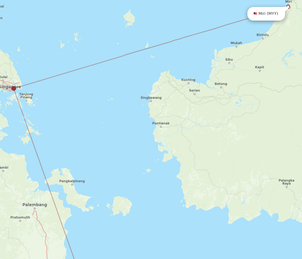 CGK-MYY flight routes