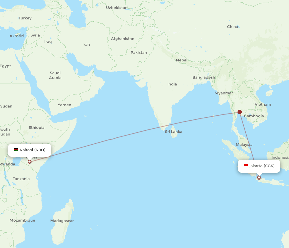 CGK-NBO flight routes