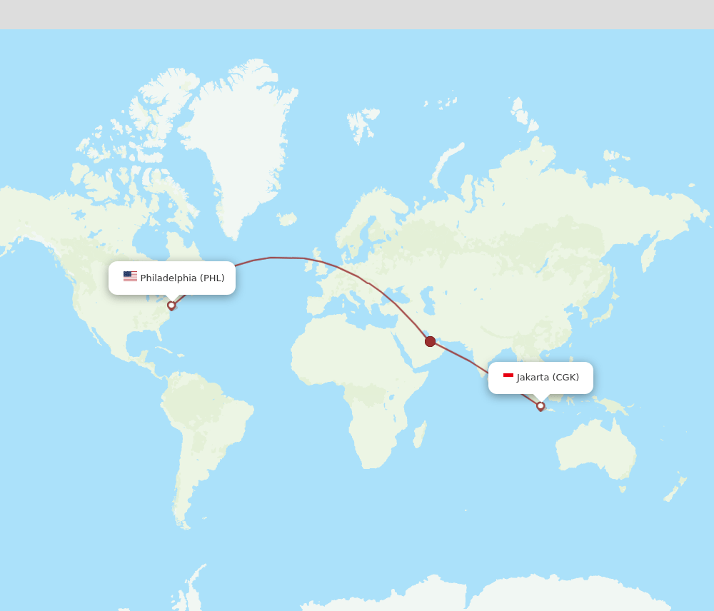 CGK-PHL flight routes