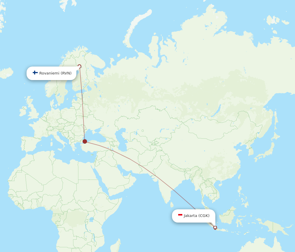 CGK-RVN flight routes