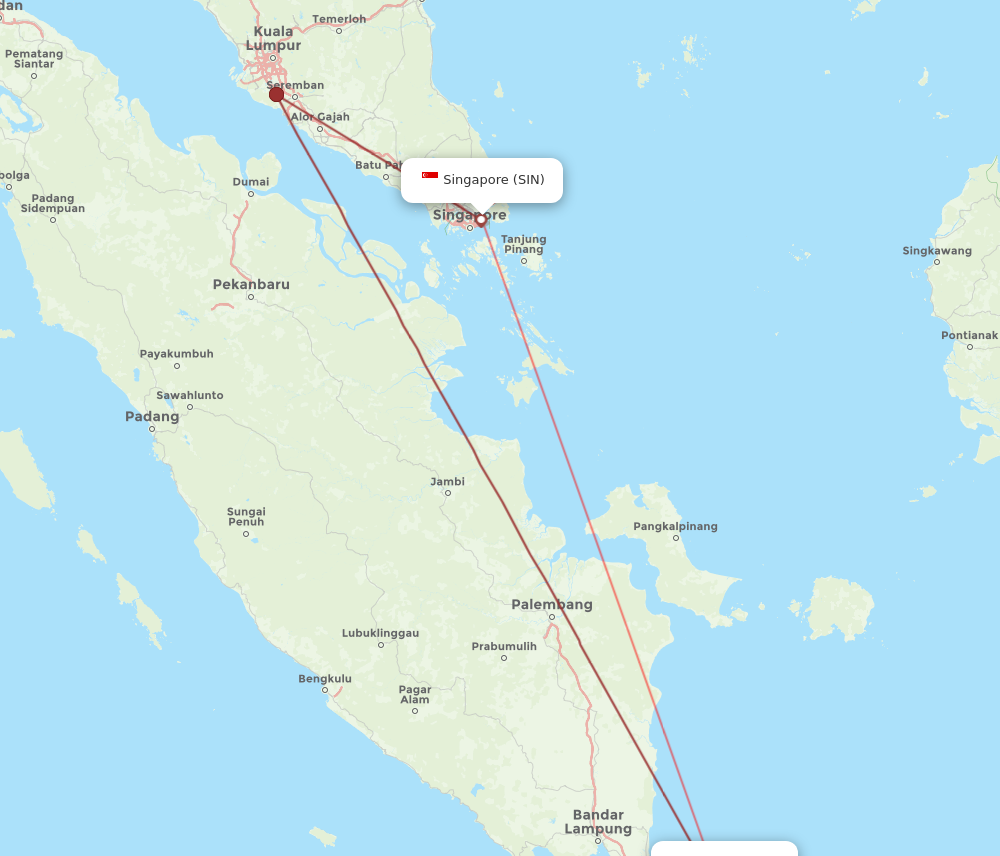 CGK to SIN flights and routes map