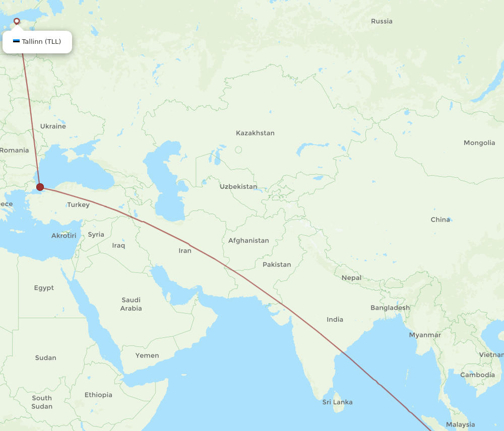 CGK-TLL flight routes