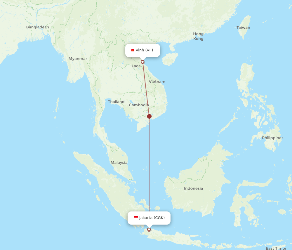 CGK-VII flight routes