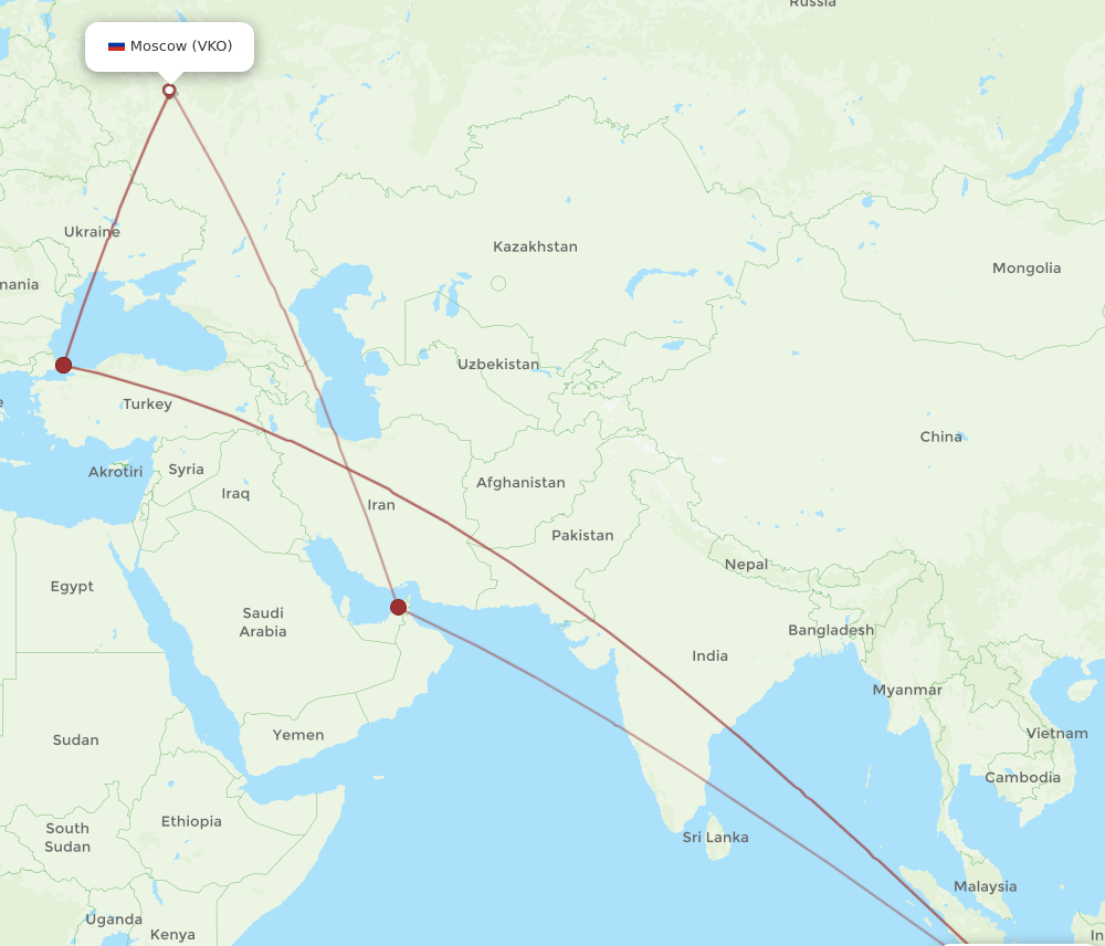 CGK-VKO flight routes