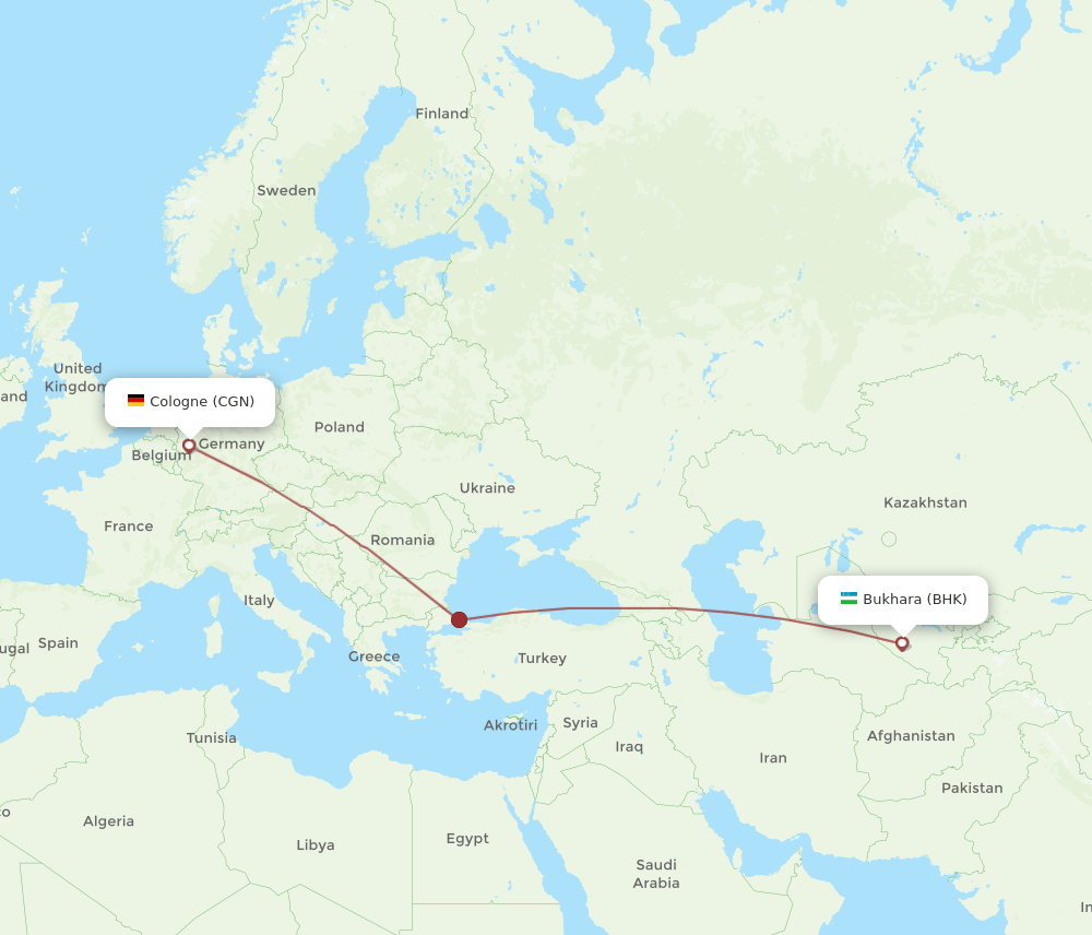 CGN-BHK flight routes