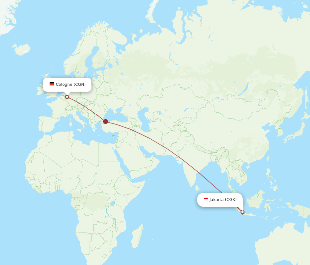 CGN-CGK flight routes