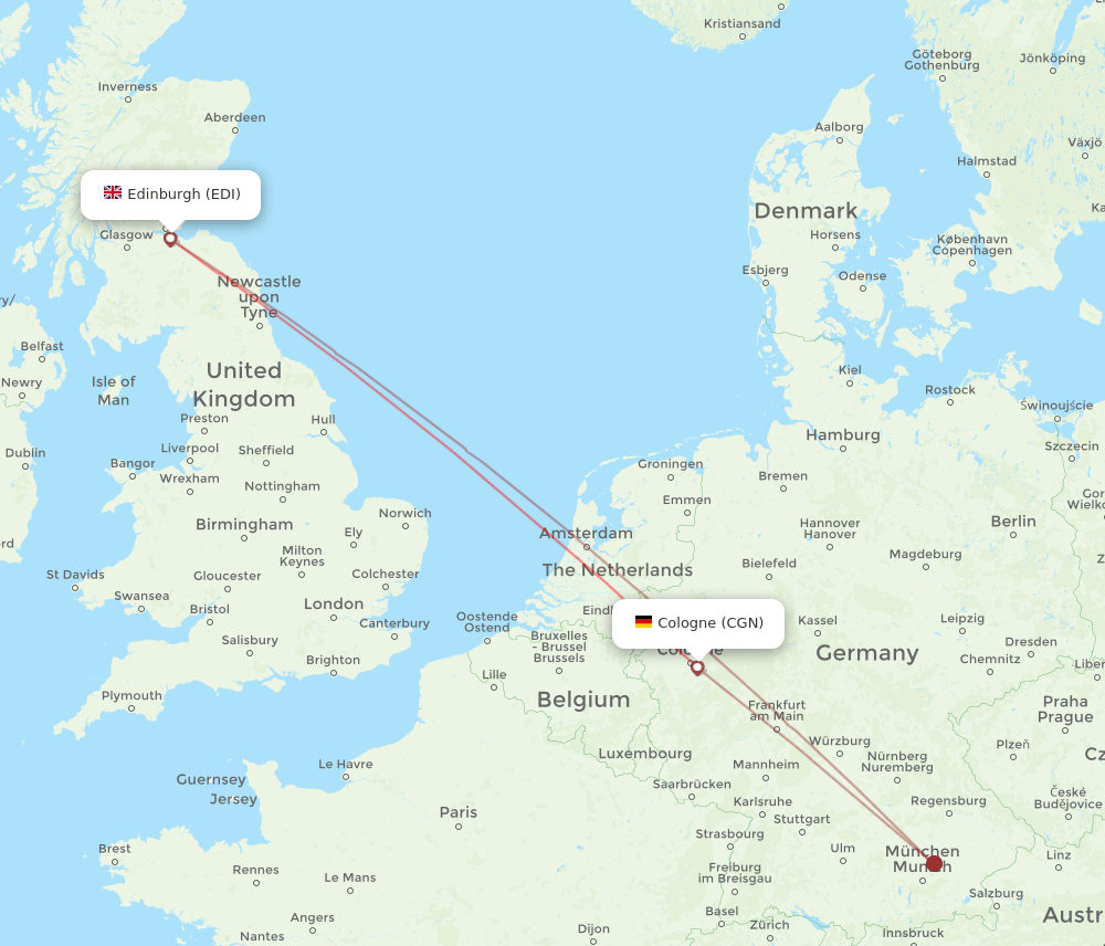 CGN-EDI flight routes