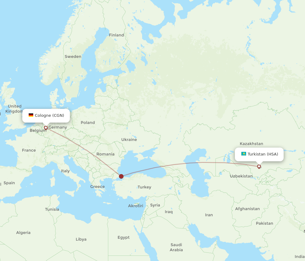 CGN-HSA flight routes