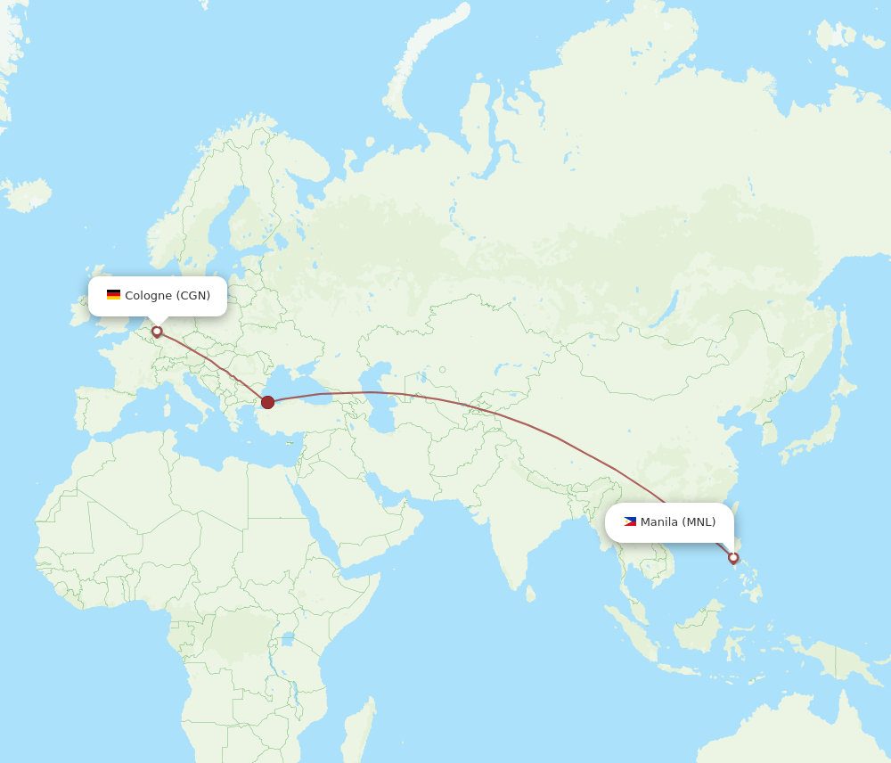 CGN-MNL flight routes