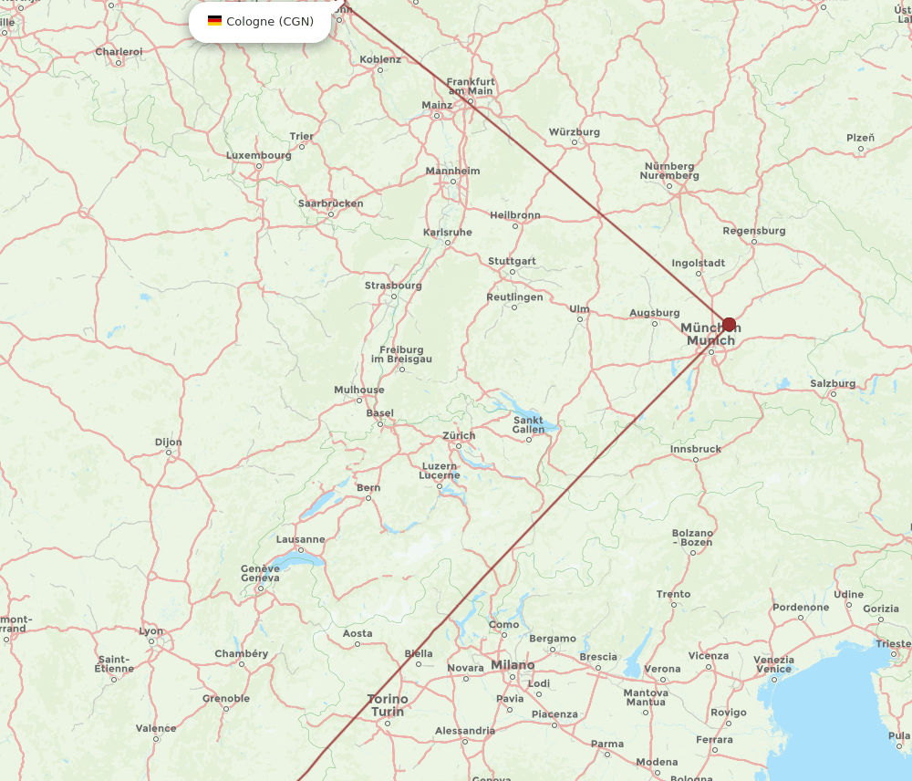 CGN-MRS flight routes