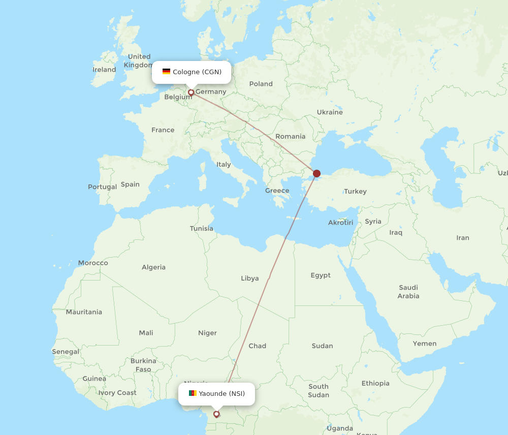 CGN-NSI flight routes