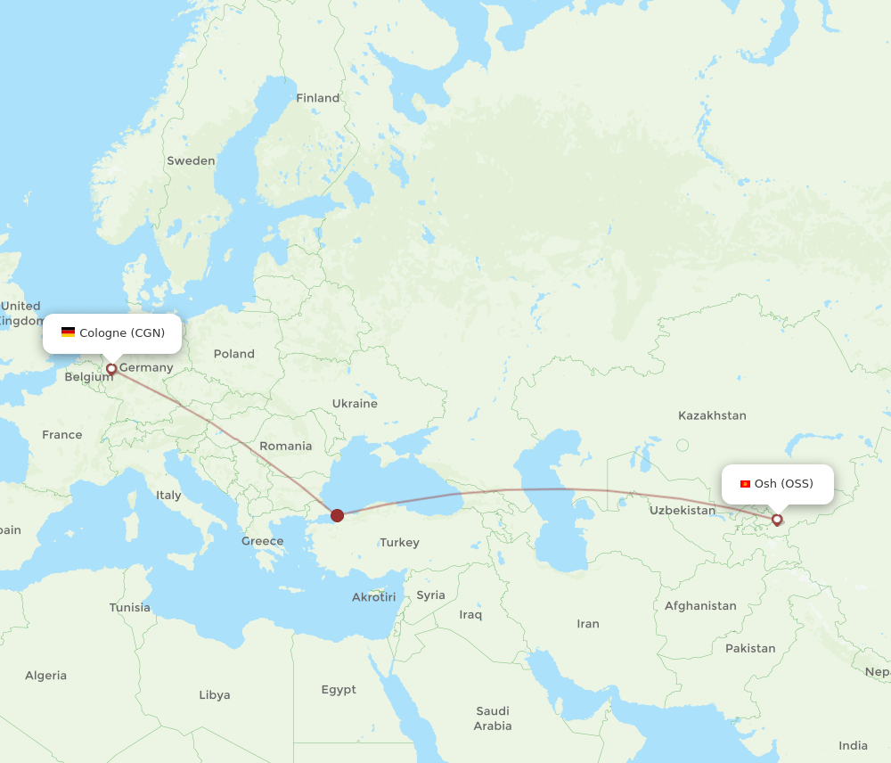 CGN-OSS flight routes