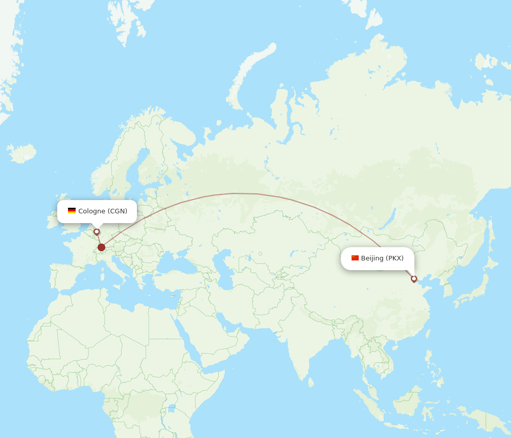 CGN-PKX flight routes