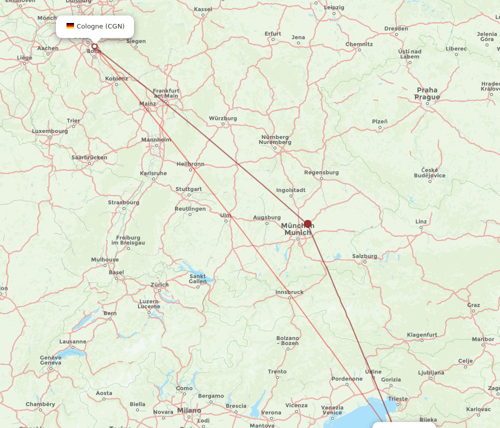 CGN-PUY flight routes