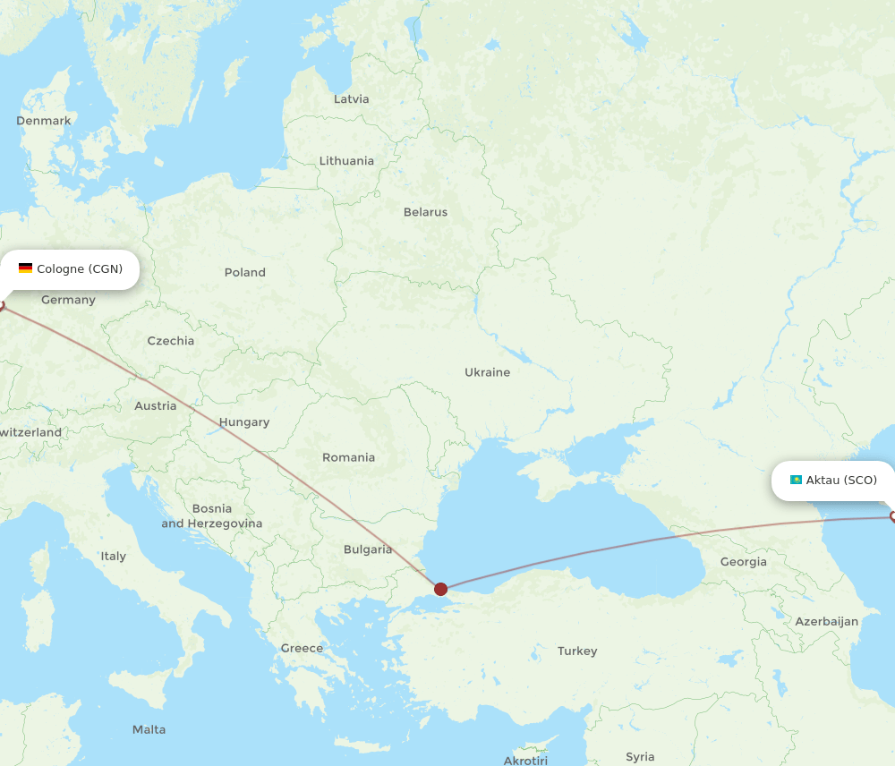 CGN-SCO flight routes