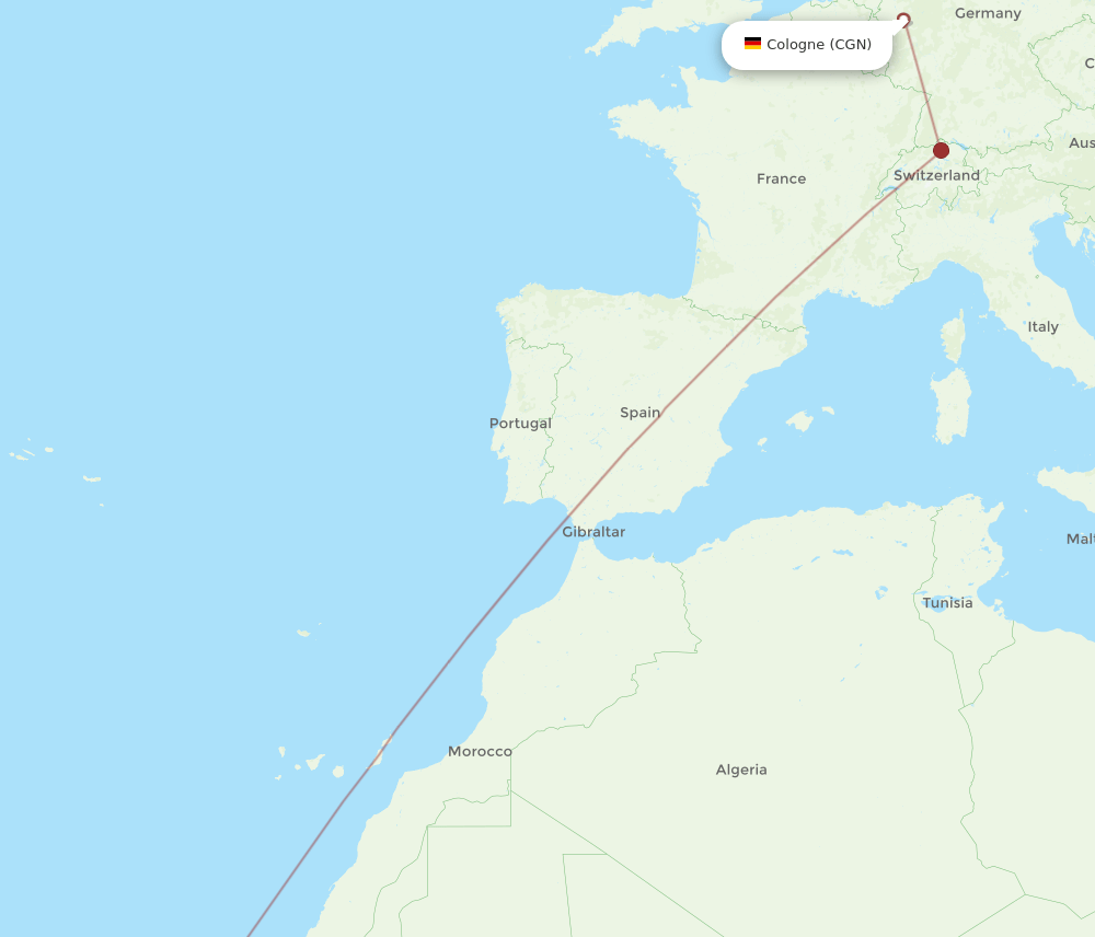 CGN to SID flights and routes map