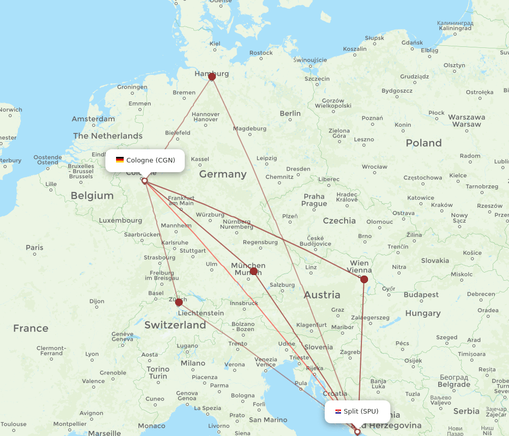 CGN-SPU flight routes