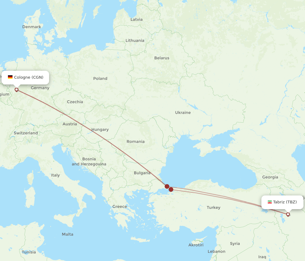 CGN-TBZ flight routes