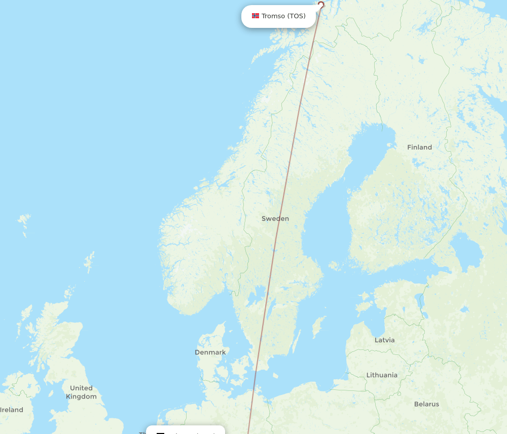CGN-TOS flight routes