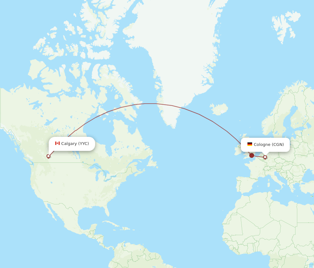 CGN-YYC flight routes
