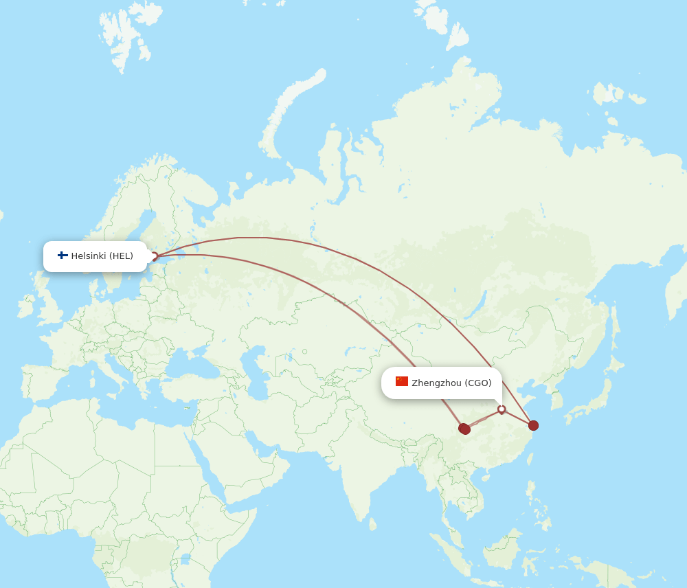 CGO-HEL flight routes