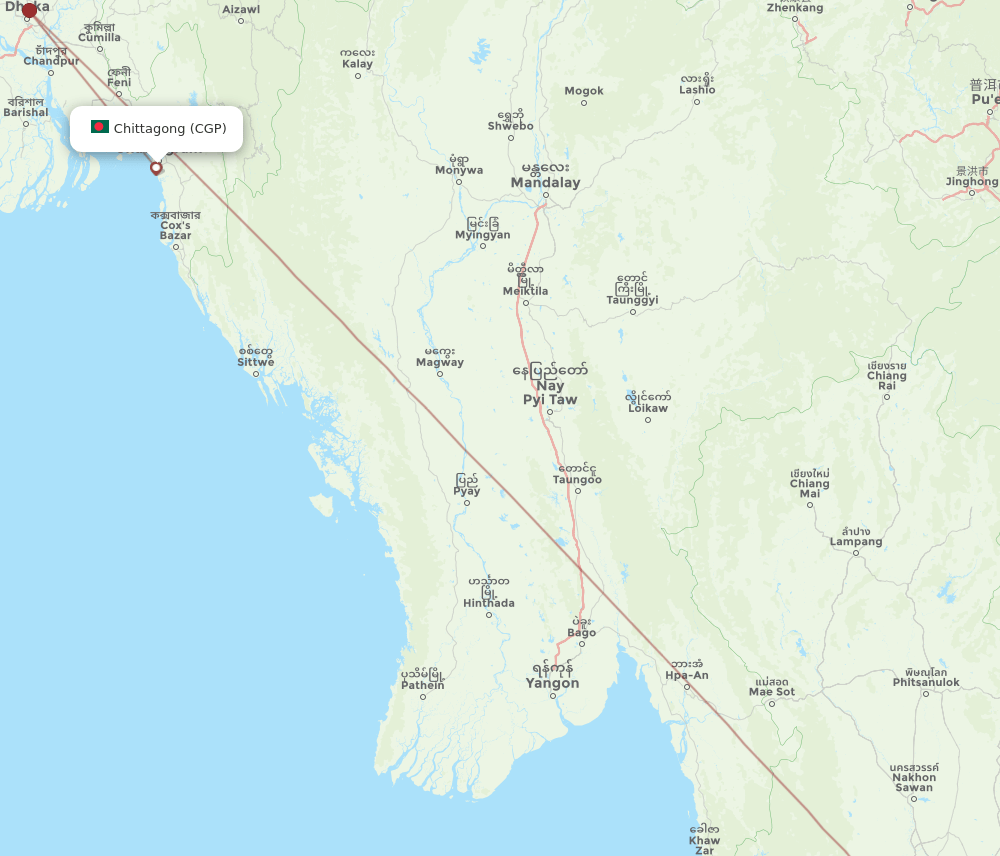 CGP-BKK flight routes