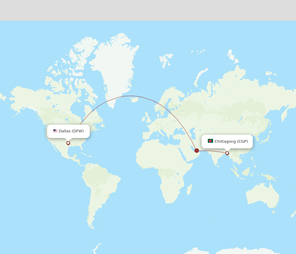 CGP-DFW flight routes