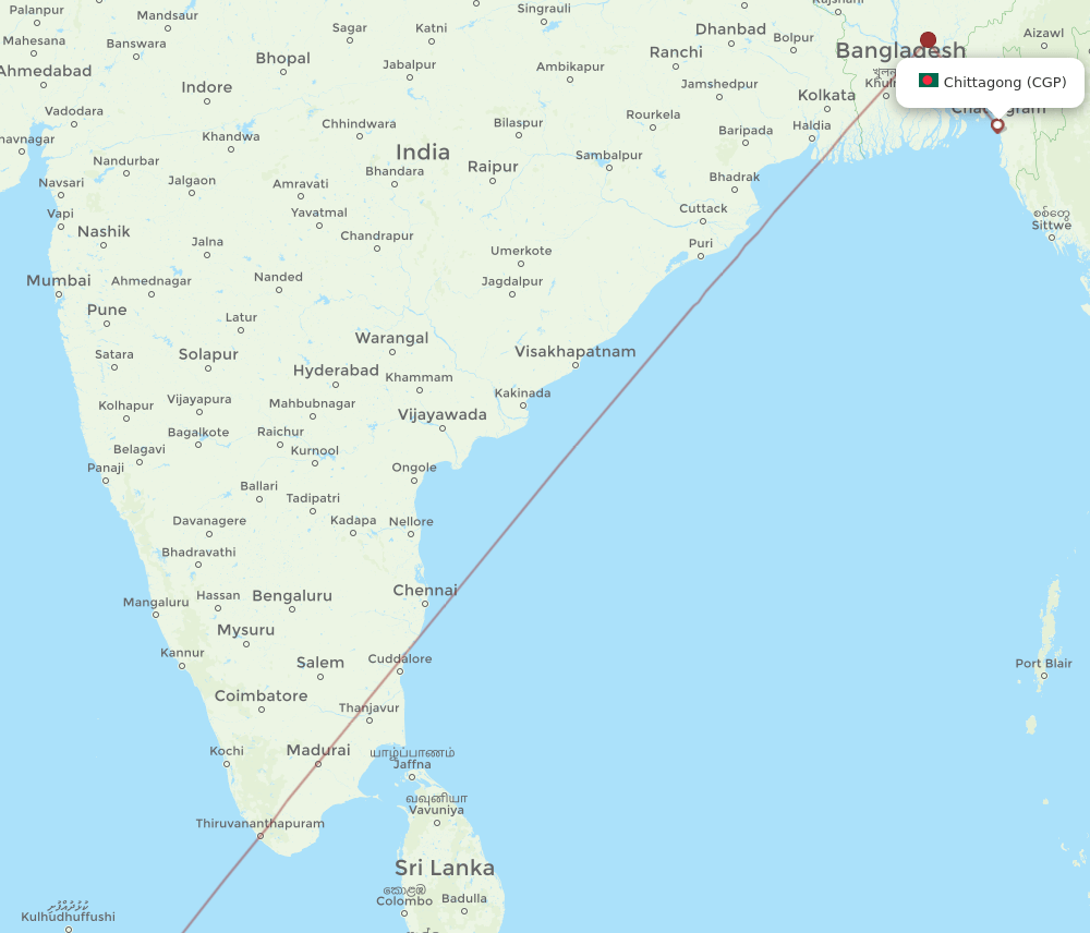 CGP-MLE flight routes
