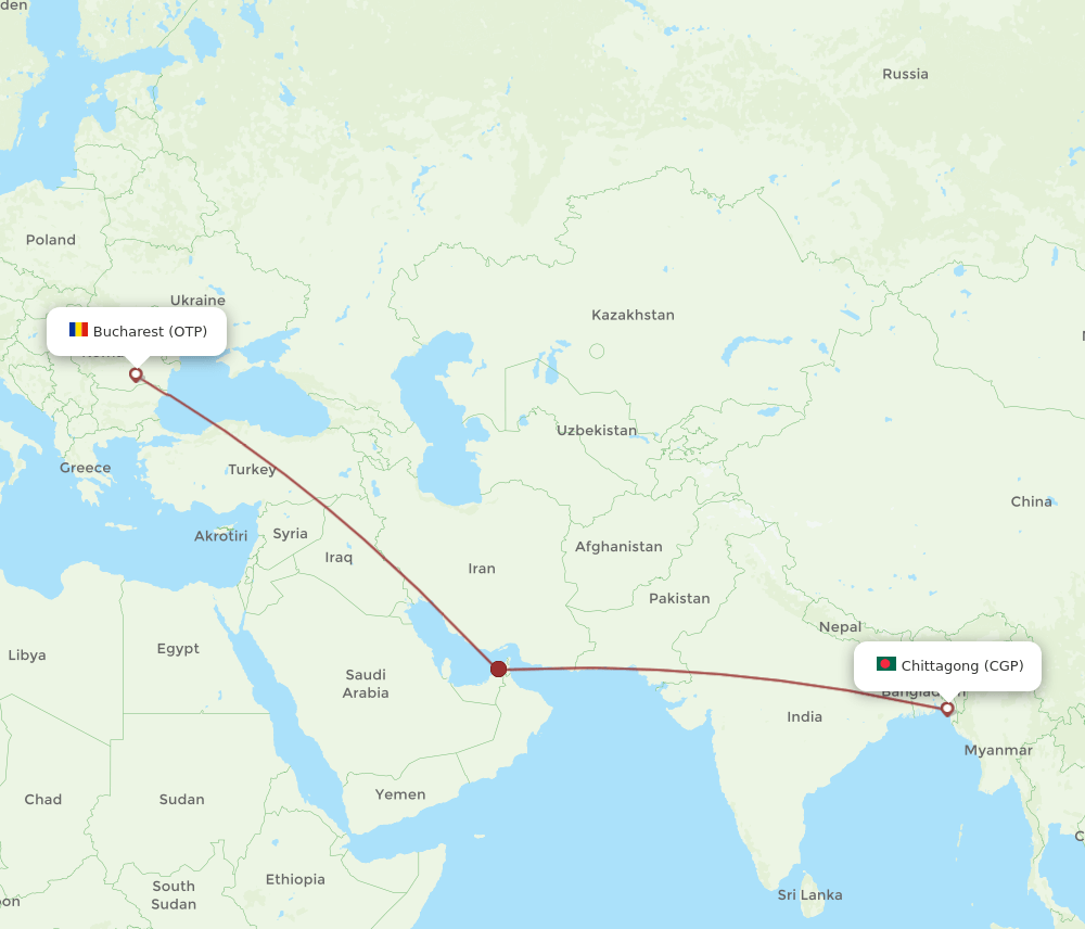 CGP-OTP flight routes