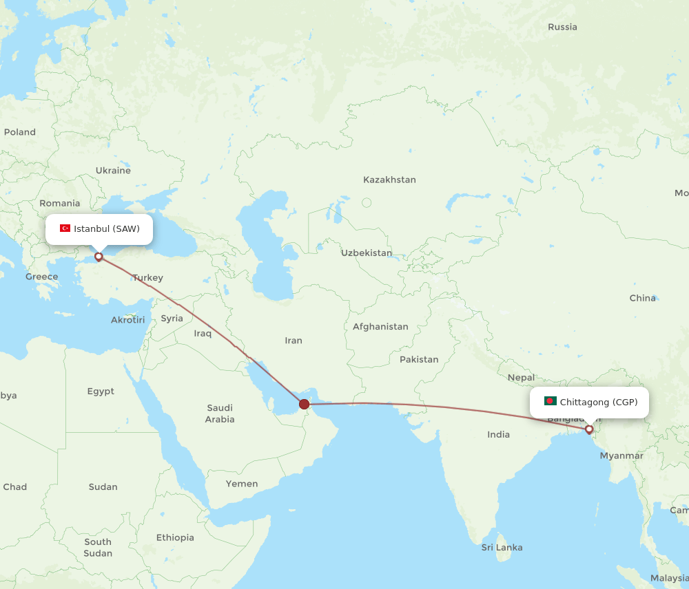 CGP-SAW flight routes