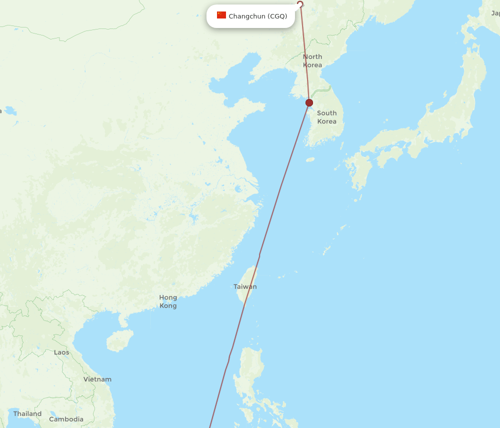 CGQ-BKI flight routes