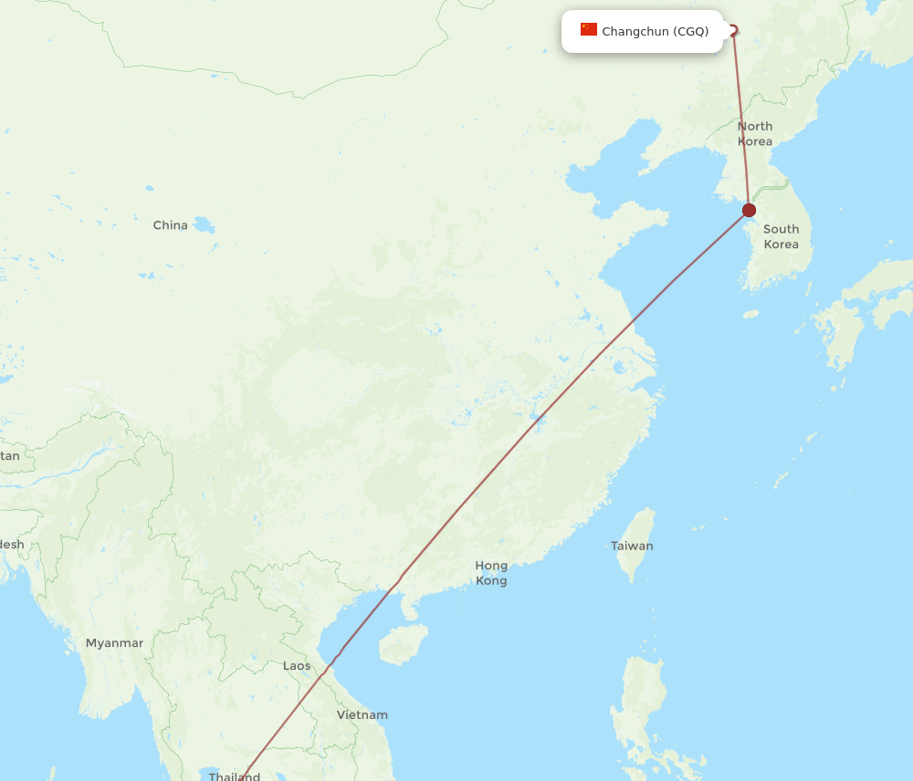 CGQ-HKT flight routes