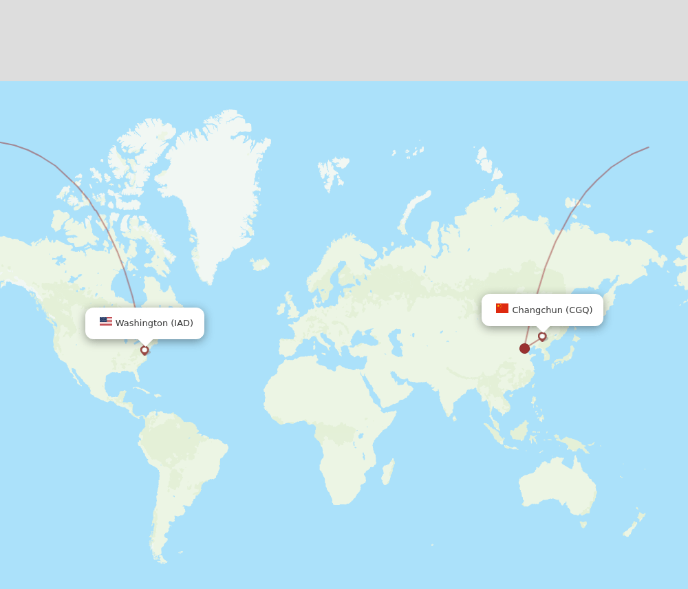 CGQ-IAD flight routes