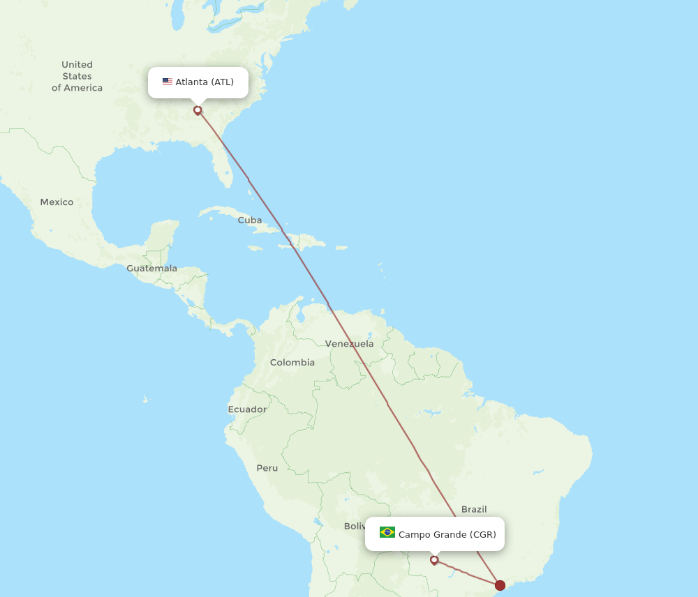CGR-ATL flight routes