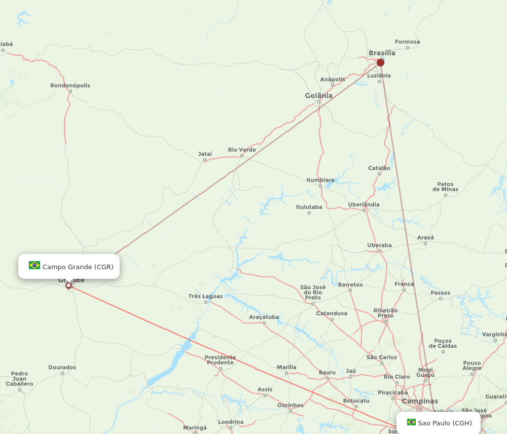 CGR-CGH flight routes